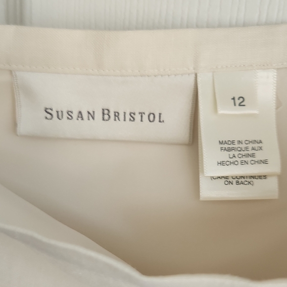 Susan Bristol Cream and Black Floral A-Line Skirt - Picture 3 of 8